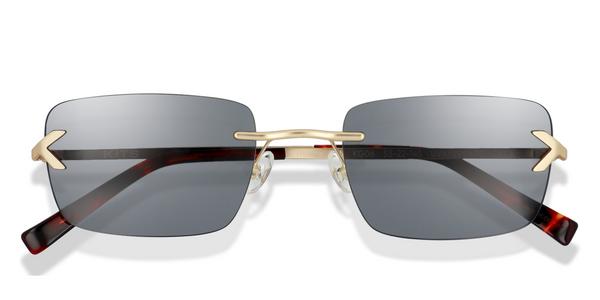 KITS Himmel Sun - Matte Gold, Stainless Steel, Rectangle frame