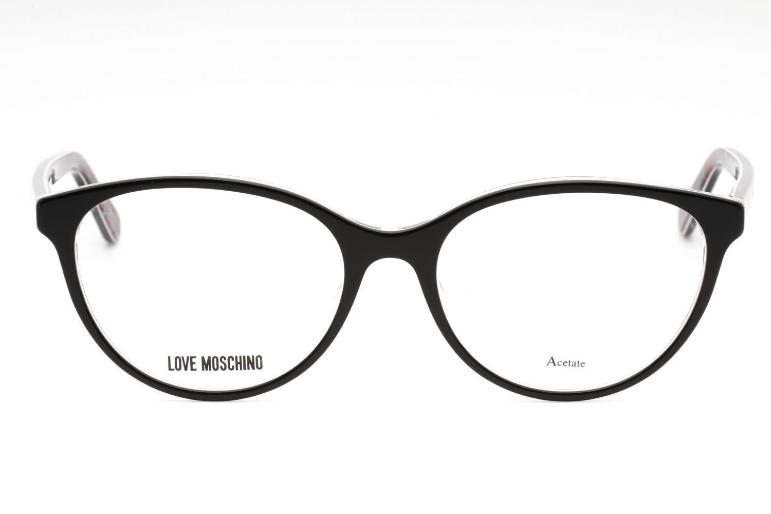 Moschino MOL525 - Black, Plastic, Oval frame