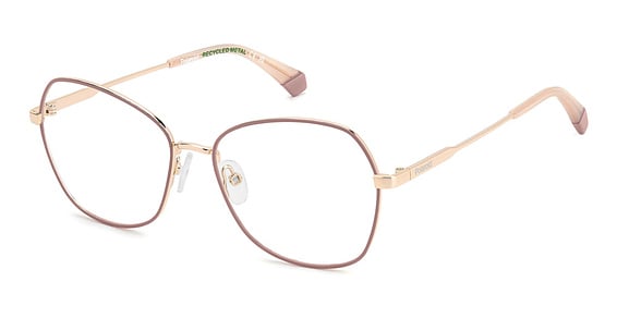 Polaroid PLD D539 - Gold Pink, Stainless Steel, Geometric frame