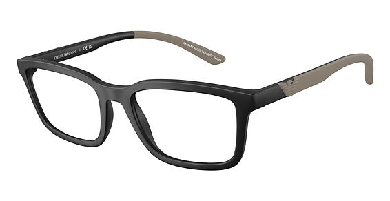 Emporio Armani EA3259 - Matte Black, Acetate, Rectangle frame