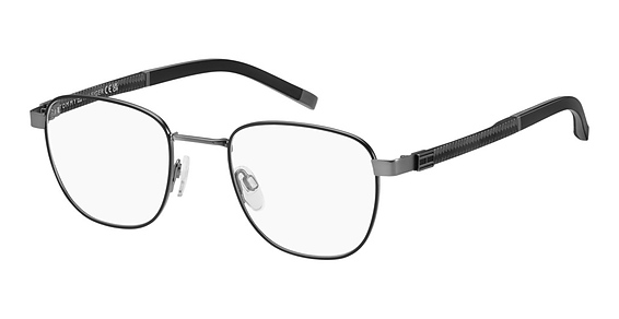 Tommy Hilfiger TH 2140 - Matte Black Ruthenium, Stainless Steel, Rectangle frame
