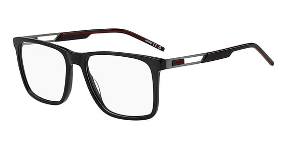 HUGO HG 1386/US - Black, Acetate, Rectangle frame