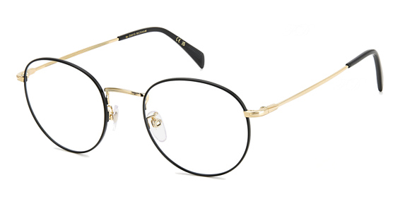 David Beckham DB 1152 - Black Gold, Stainless Steel, Mixed Shapes frame