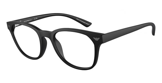 Emporio Armani EA3240U - Matte Black, Acetate, Oval frame