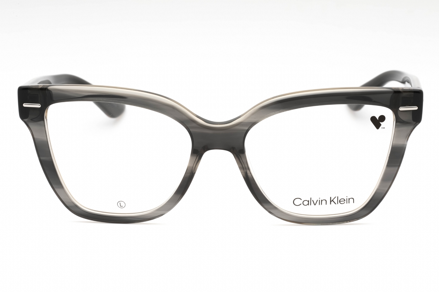 Calvin Klein CK23543 - Striped Grey, Plastic, Cat Eye frame