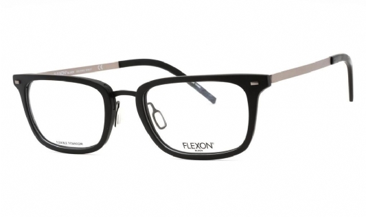 Flexon FLEXON B2021 - Black, Acetate, Rectangle frame