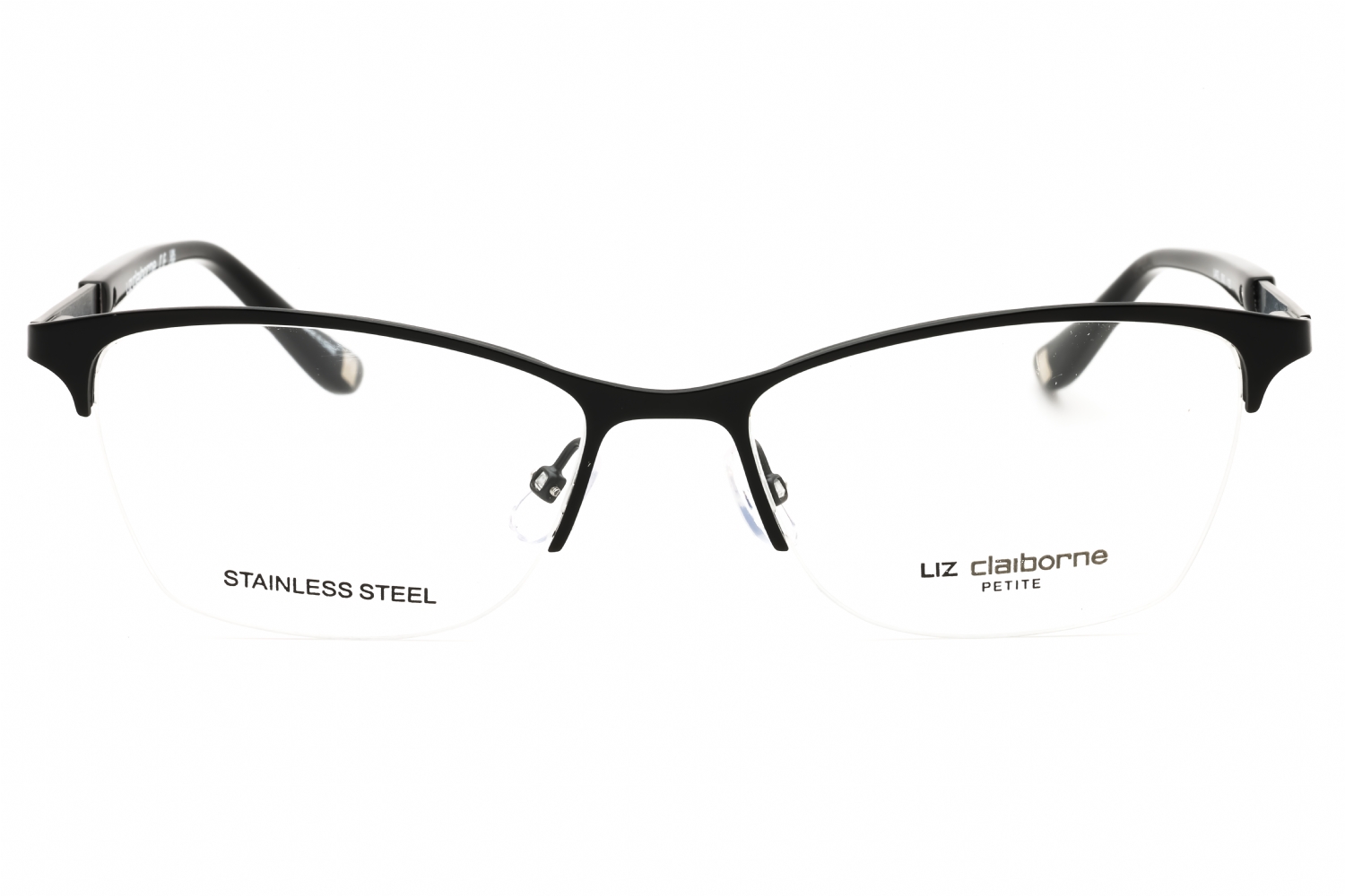 Liz Claiborne L 442 - Matte Black, Stainless Steel, Cat Eye frame