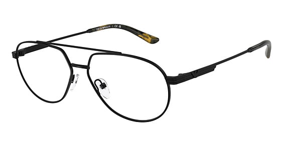 Emporio Armani EA1165 - Matte Black, Metal, Aviator frame