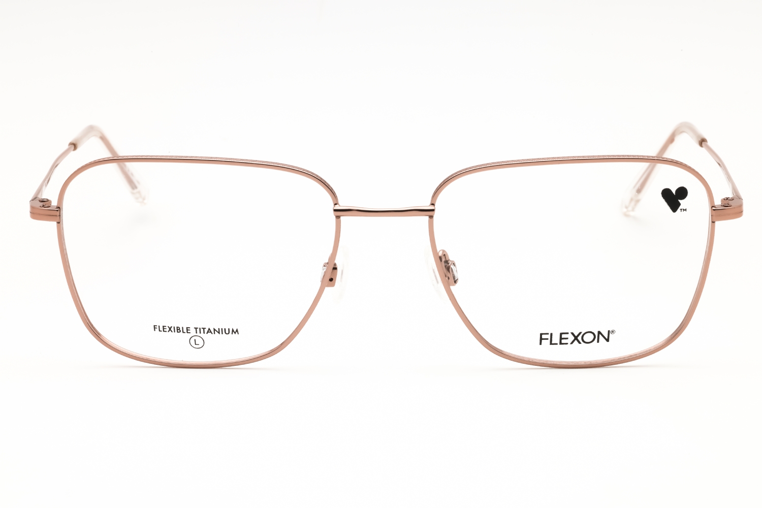 Flexon FLEXON H6075 - Rose Gold, Metal, Rectangle frame