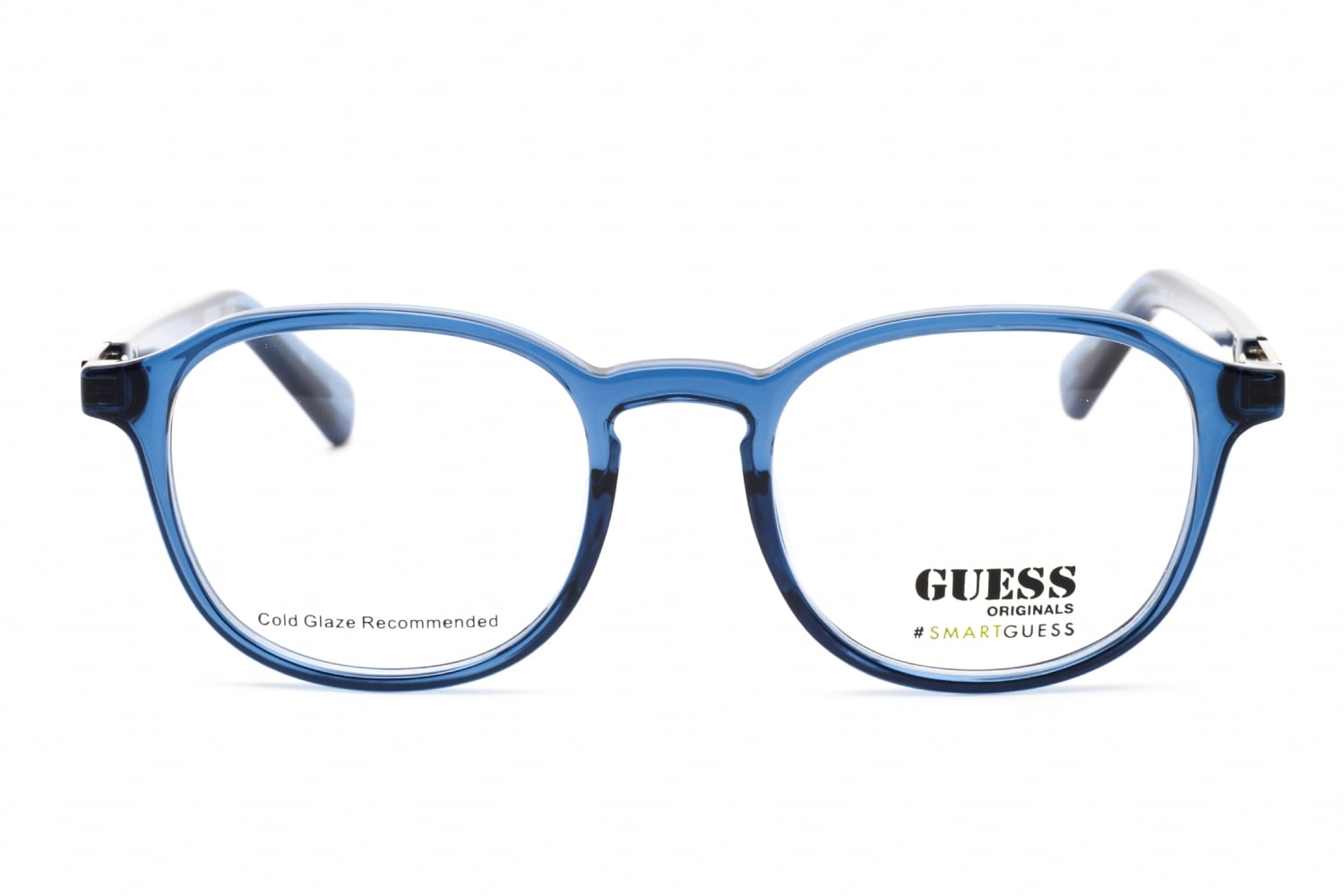 Guess GU8251 - Shiny Blue, Acetate, Round frame