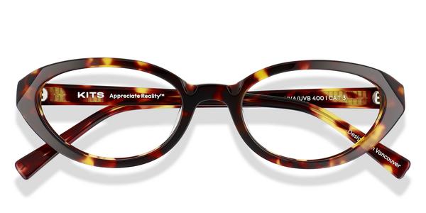KITS Tallow - Shiny Havana, Acetate, Cat Eye frame