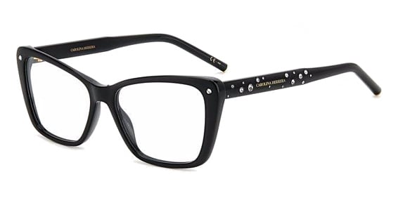 Carolina Herrera HER 0149 - Black, Acetate, Rectangle frame