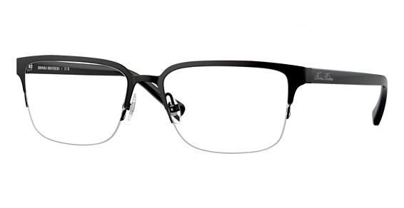 Brooks Brothers BB1113T - Matte Black, Titanium, Rectangle frame