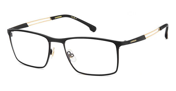 Carrera 8898 - Matte Black Gold, Stainless Steel, Rectangle frame