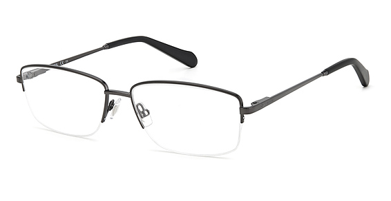 Fossil FOS 7137 - Matte Dark Ruthenium, Stainless Steel, Rectangle frame