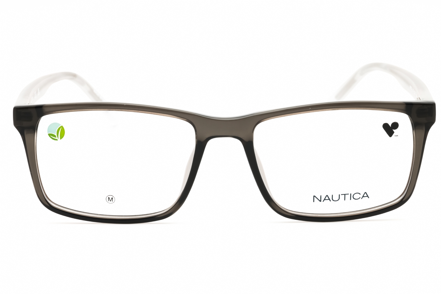 Nautica N8182 - Grey Crystal, Acetate, Rectangle frame