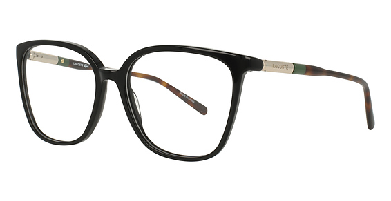 Lacoste L2985 N - Black, Plastic, Rectangle frame