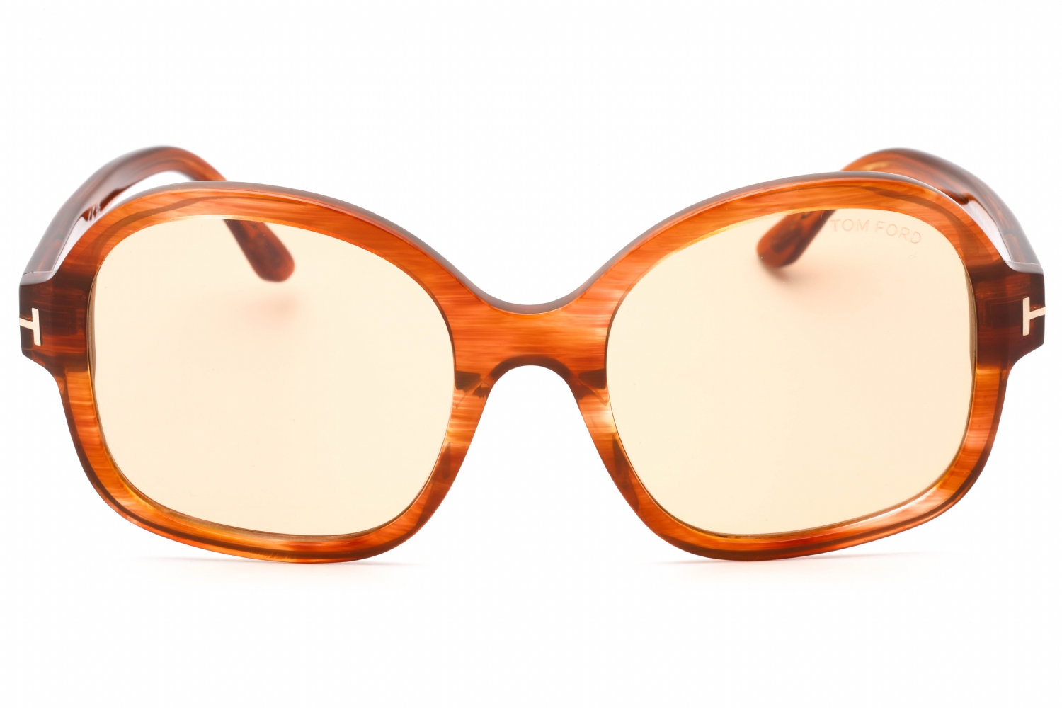 Tom Ford FT1034 - Shiny Light Brown, Acetate, Round frame