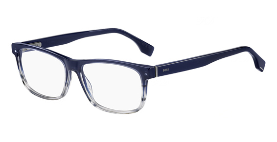 Hugo Boss Boss 1518 - Blue Horn, Acetate, Rectangle frame