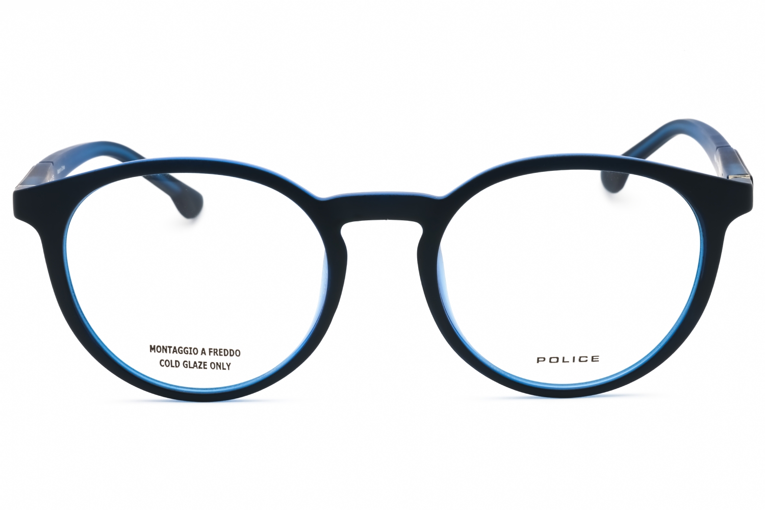 Police VPL878 - Jeans/blue, Acetate, Round frame