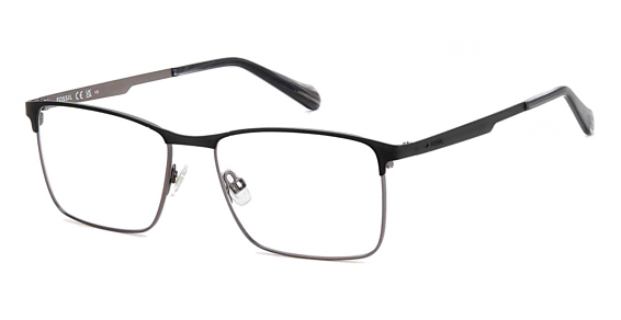 Fossil FOS 7166 - Matte Black Dark Ruthenium, Metal, Rectangle frame