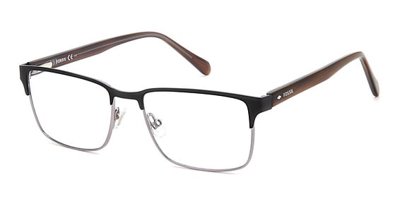 Fossil FOS 7155/G/US - Matte Black Ruthenium, Stainless Steel, Rectangle frame