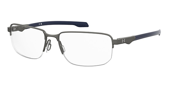 Under Armour UA 5062/G/US - Matte Dark Ruthenium Blue, Stainless Steel, Rectangle frame