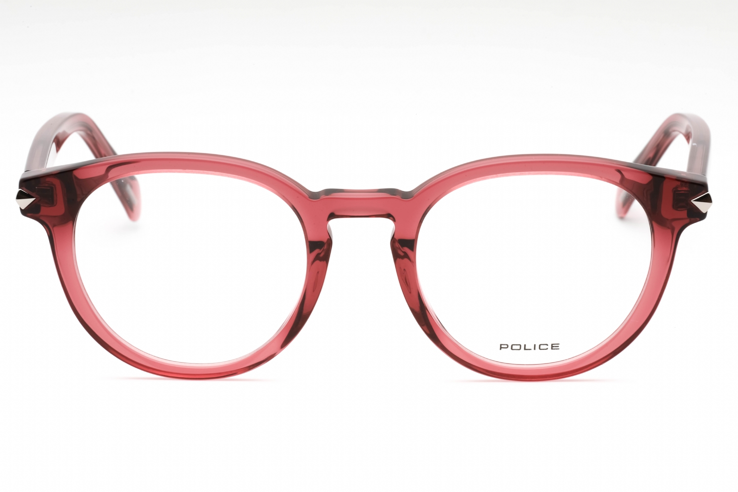 Police VPLF30 - Transparent Burgundy, Plastic, Round frame