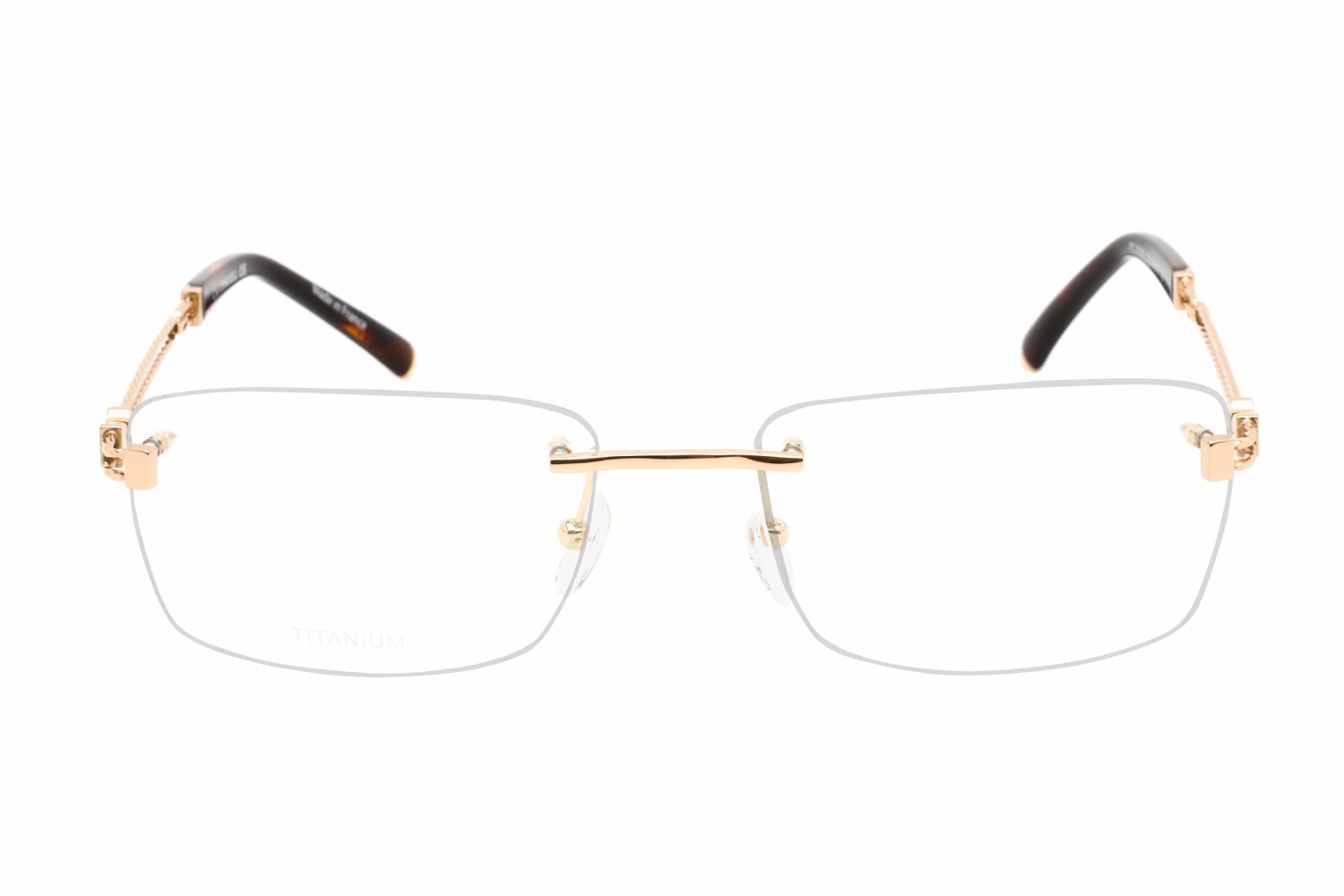 Charriol PC75088 - Shiny Gold, Titanium, Rimless frame