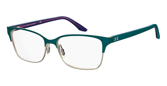 Under Armour UA 5054/G - Teal, Stainless Steel, Rectangle frame
