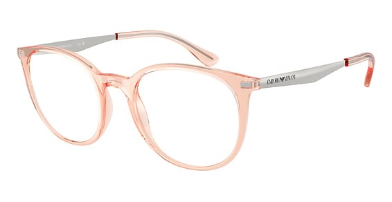 Emporio Armani EA3168 - Shiny Transparent Pink, Acetate, Oval frame