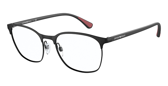 Emporio Armani EA1114 - Matte Black, Metal, Oval frame