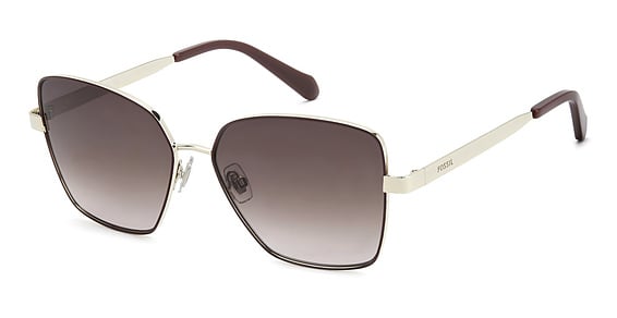 Fossil FOS 3182/G/S - 6k3ha Burg Gold, Stainless Steel, Geometric frame