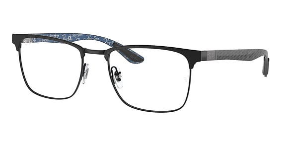 Ray-Ban RX8421 - Matte Black On Black, Metal, Rectangle frame