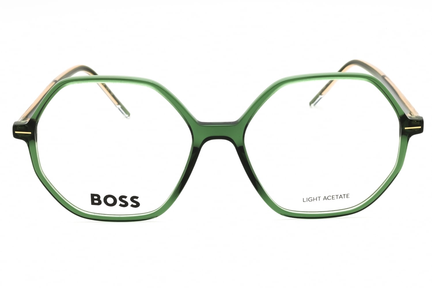 Hugo Boss BOSS 1528 - Green, Plastic, Round frame