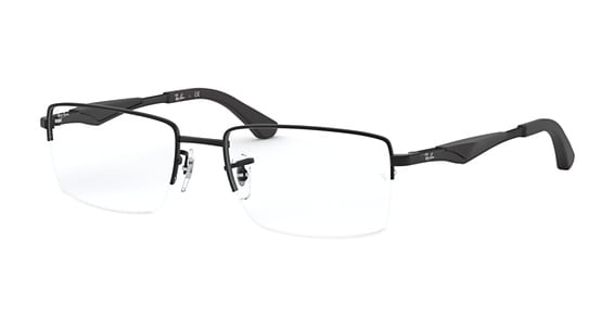 Ray-Ban RX6285 - Matte Black, Metal, Oval frame
