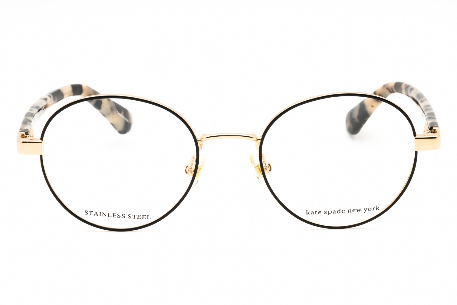 Kate Spade Marciann - Gold Black, Metal, Round frame