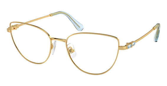 Swarovski SK1007 - Gold, Metal, Cat Eye frame