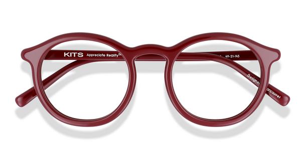 KITS Radial - Shiny Wine, Acetate, Round frame