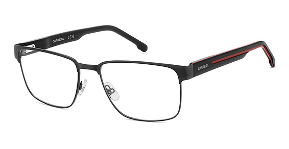 Carrera 8923 - Matte Black Red, Stainless Steel, Rectangle frame