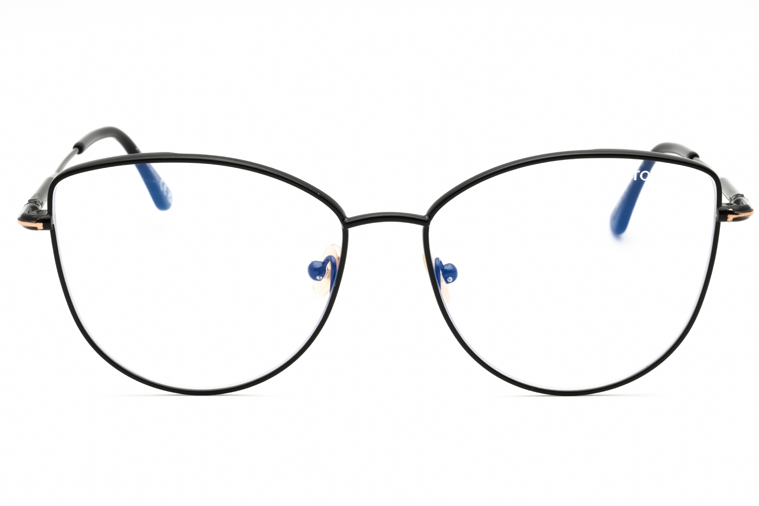 Tom Ford FT5667-B - Shiny Black/clear, Metal, Cat Eye frame