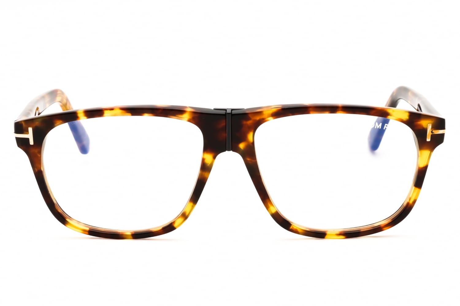 Tom Ford FT5978-B - Blonde Havana/clear, Acetate, Rectangle frame