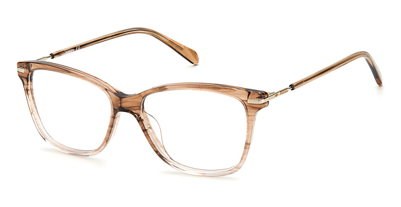 Fossil FOS 7105 - Horn Beige, Acetate, Rectangle frame