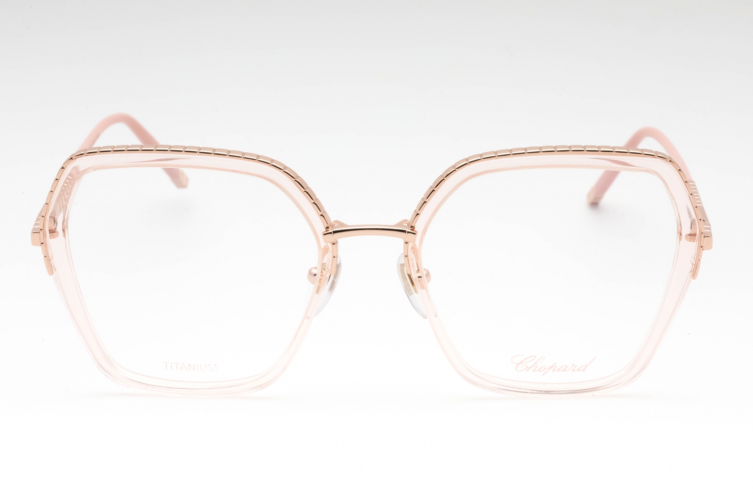 Chopard VCHG28M - Transparent Beige Gold, Mixed Materials, Cat Eye frame