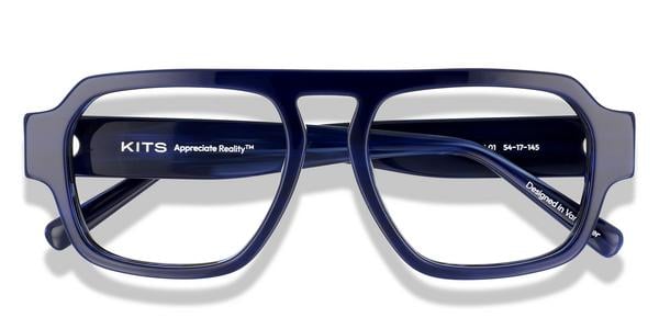 KITS Marley - Shiny Blue Pattern, Acetate, Aviator frame