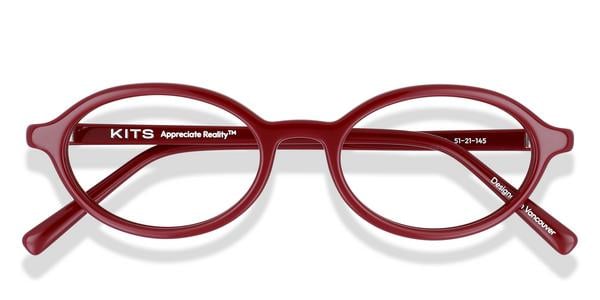 KITS Wisp - Shiny Wine, Acetate, Oval frame