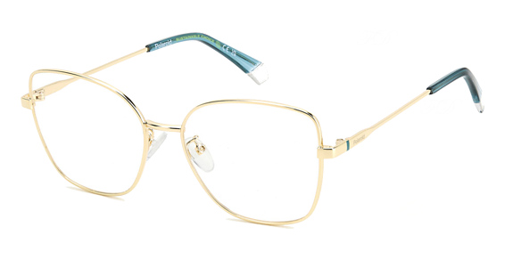 Polaroid PLD D521/G - Gold Blue, Metal, Cat Eye frame