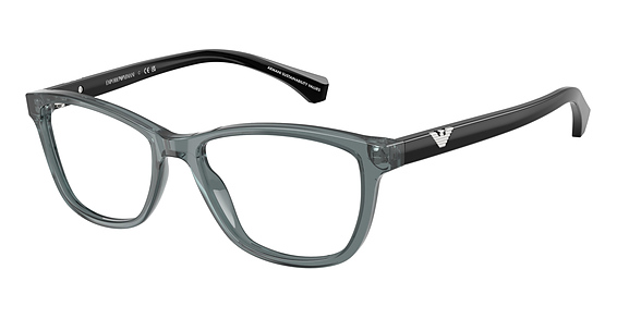 Emporio Armani EA3099 - Shiny Transparent Grey, Plastic, Oval frame