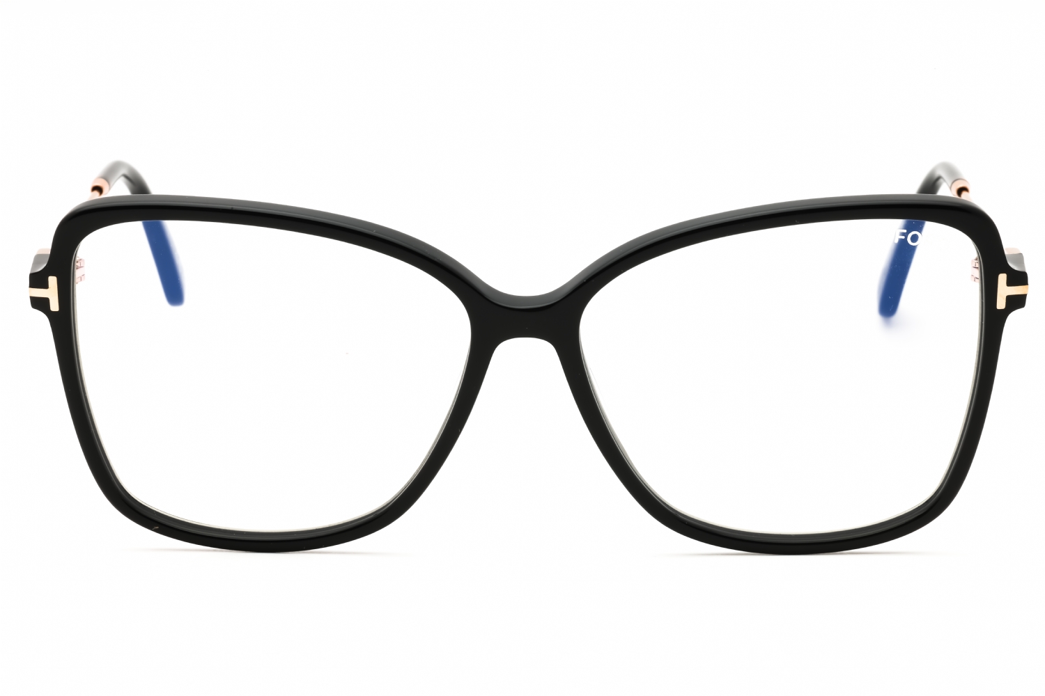 Tom Ford FT5953-B - Shiny Black/clear, Acetate, Cat Eye frame