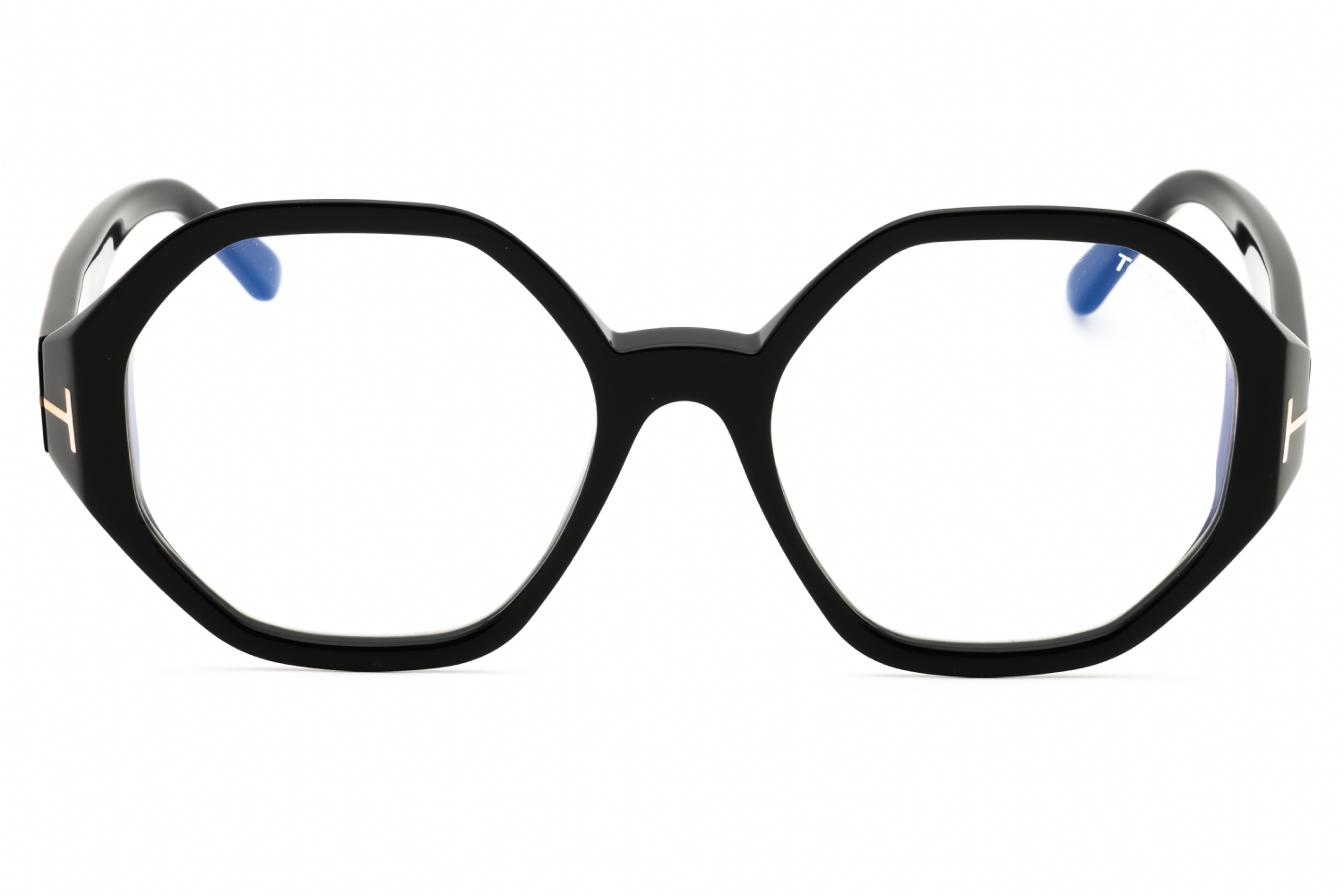 Tom Ford FT5967-B - Shiny Black/clear, Acetate, Round frame